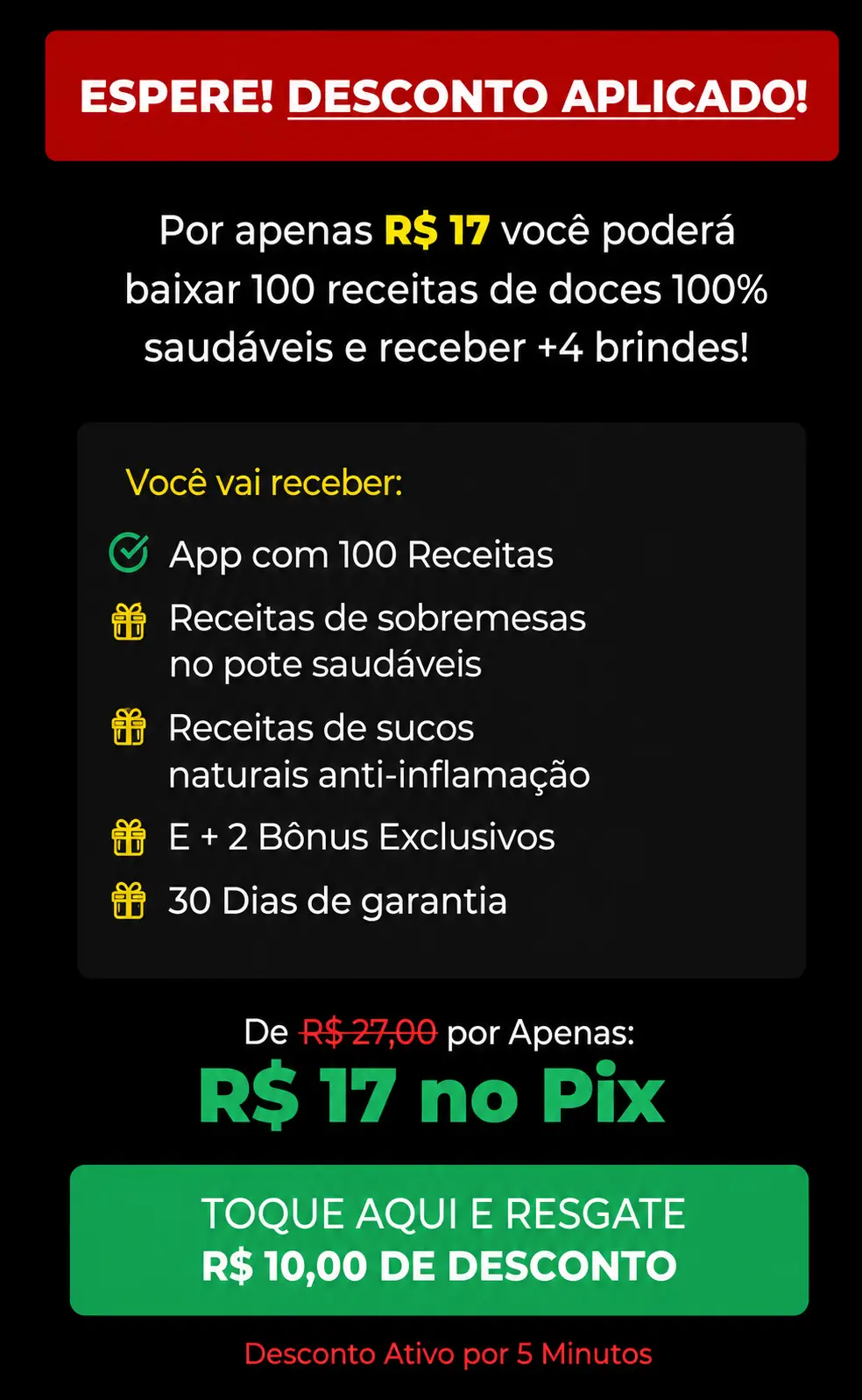 Oferta especial antes de sair